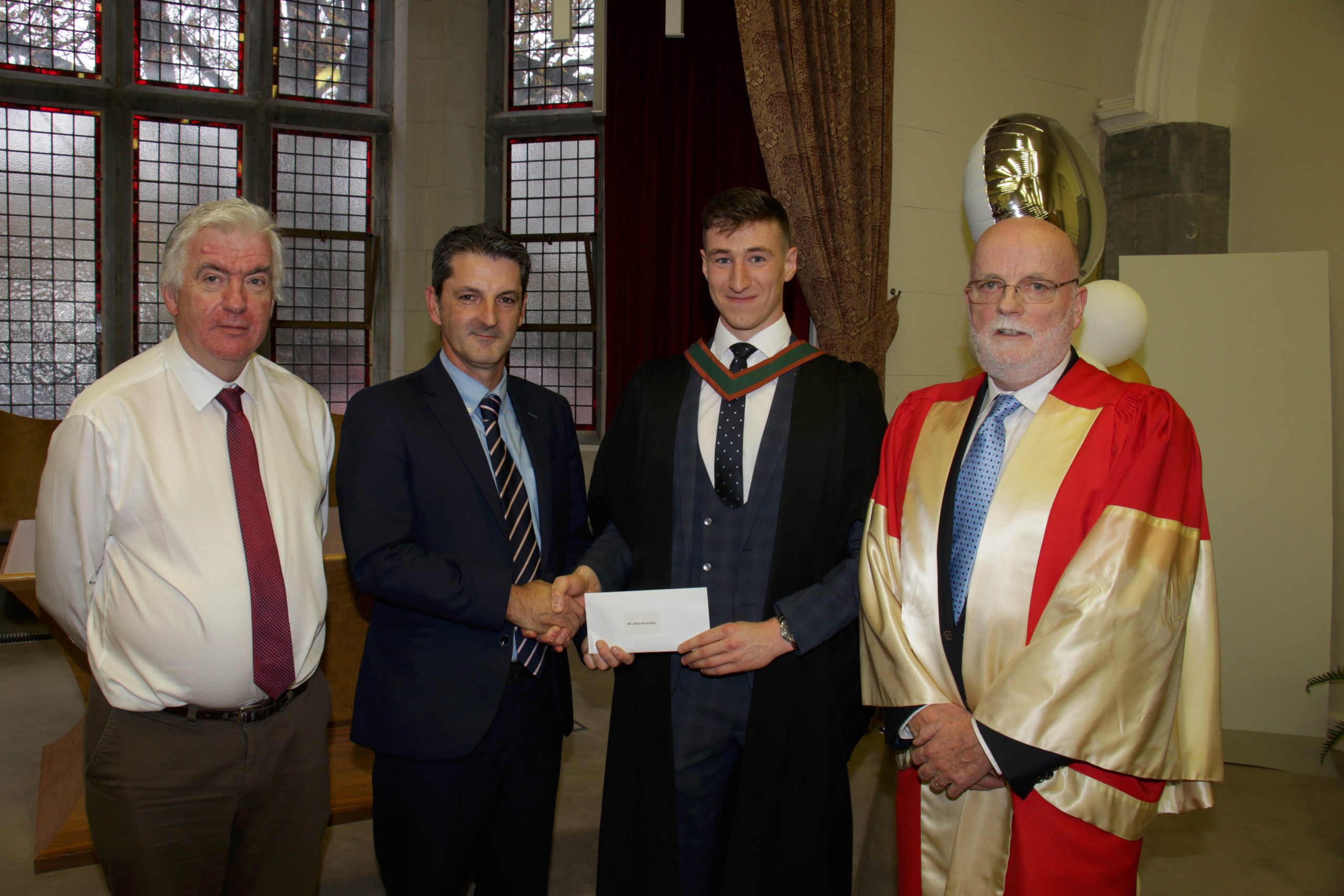 Professor Walter Gear, Executive Dean of the College of Science and Engineering at NUI Galway, Michael McDonnell, Director, TOBIN Consulting Engineers, Aidan Keaveney BE, Professor Michael Hartnett, Personal Professor in Civil Engineering at NUI Galway